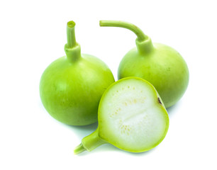 bottle gourds isolated on white background