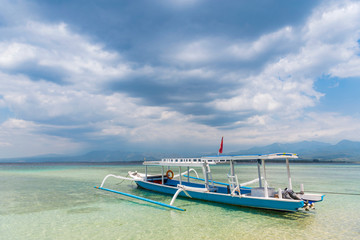 Traditionelles Fischerboot auf Bali, Indonesien