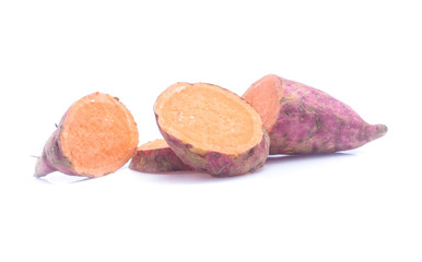 Sweet potato isolated on white background