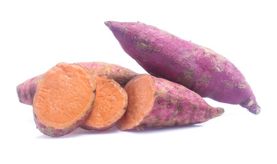 Sweet potato isolated on white background