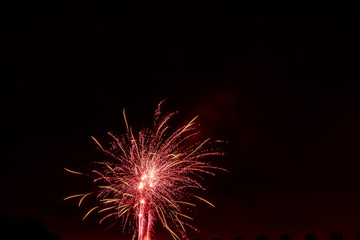 Fireworks display night in London, UK