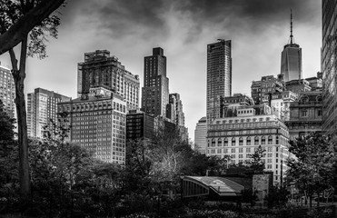 Fine art black and white of NYC landscape