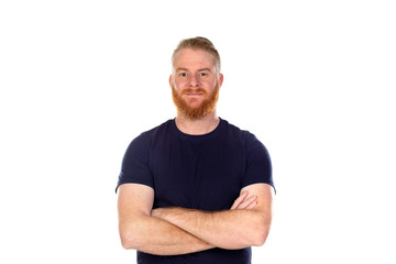 Red haired man with long beard