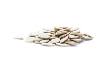 Pumpkin seeds isolated on  white background