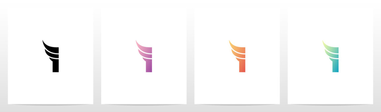 Small Wing On Letter Logo Design I