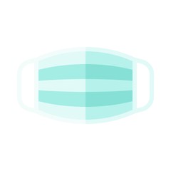 corona virus related face mask vector in flat style,