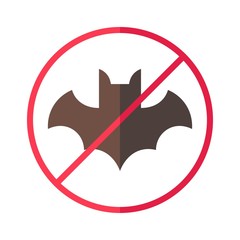 corona virus related bat restricted vector in flat style,