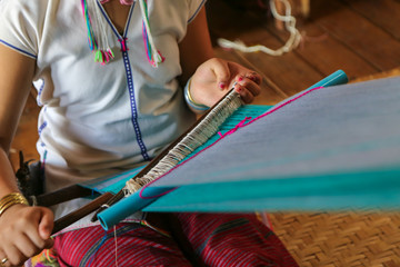  machine for yarn in an ancient Myanmar village