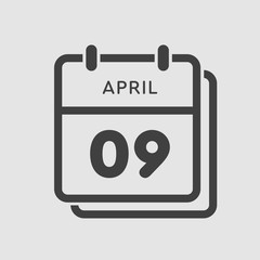 Calendar day 9 April, days of the year