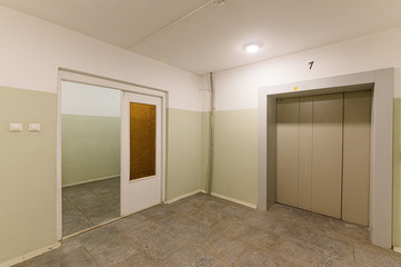 Russia, Moscow- October 10, 2019: interior room apartment public place, staircase