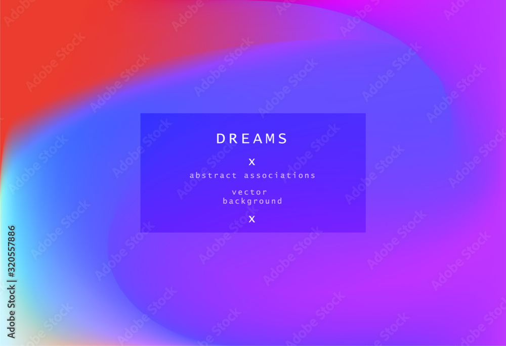 Poster abstract iridescent background with colorful pastel stains.