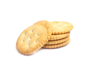 Cracker isolated on over white background