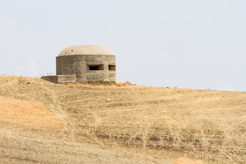 Bunker of WWII, Operation Husky, in Licata, Sicily, Italy.