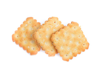 Cracker isolated on over white background