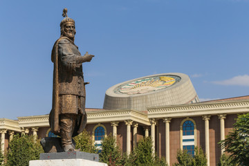 Statue of Ismail Somoni in Dushanbe, Tajikistan