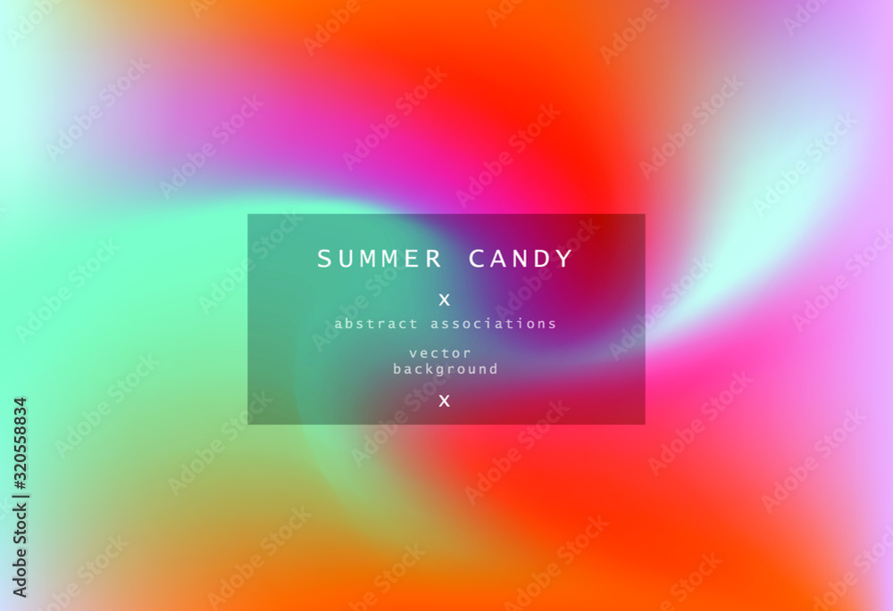 Poster abstract iridescent background with colorful pastel stains.