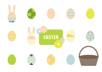 イースターエッグ　イラスト　セット