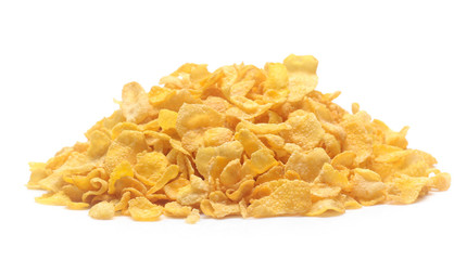 Cornflakes isolated on white background