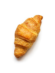 Freshly baked croissant from a French bakery