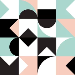 Behang Scandinavische stijl Geometrie minimalistische artwork poster met eenvoudige vorm en figuur. Abstract vectorpatroonontwerp in Scandinavische stijl voor webbanner, bedrijfspresentatie, brandingpakket, stoffenprint, behang