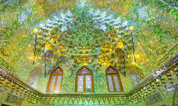  Interior of Shah-e-Cheragh complex Shrine and mausoleum (mosque)