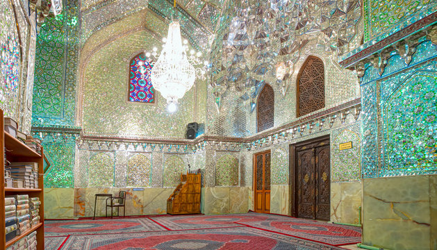  Interior of Shah-e-Cheragh complex Shrine and mausoleum (mosque)