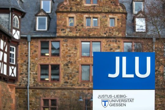 giessen, hesse/germany - 20 01 2020: jlu university giessen germany