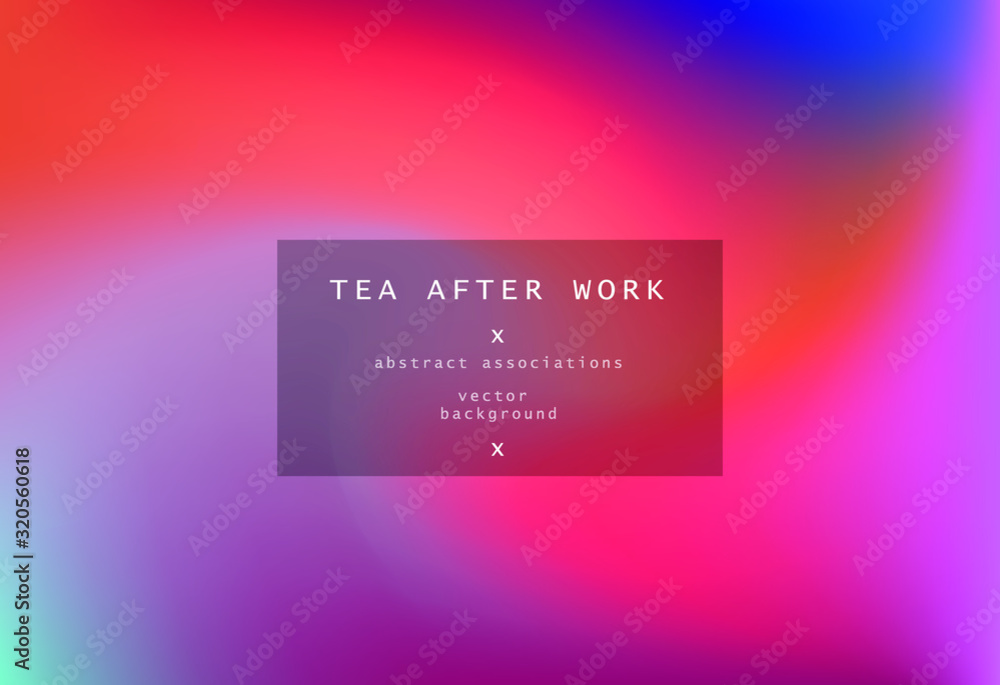 Poster Soft blurred pastel background with colorful stains. Digital abstraction.