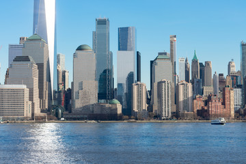 Fototapeta premium Lower Manhattan New York City Skyline along the Hudson River