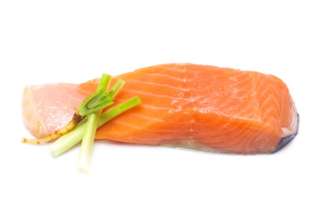 salmon  isolated on white background