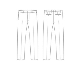 Men's Trousers - Regular Fit - Flat front