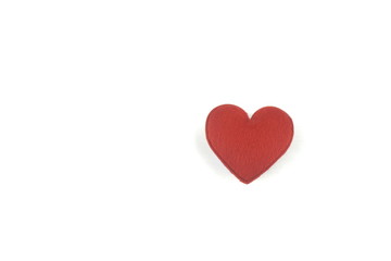 Red heart on a white background