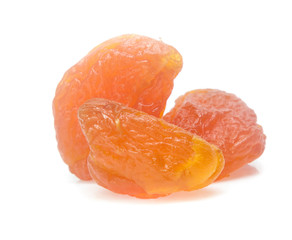 Dry apricot isolated on the white background