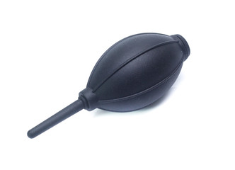 Silicone blower or Rubber Air Blower Pump Dust Cleaner for camera and lenses isolated on white...