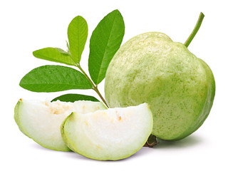 Fresh Guava fruit isolated on white background