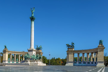 Fototapeta na wymiar Millennium monument, Budapest, Hungary