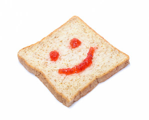 sliced bread isolated on white background