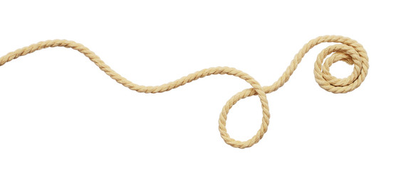 Beige cotton rope curl
