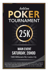 Casino Poker Tournament poster design