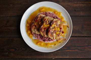 food, dinner, grilled, meat, cooked, dish, meal, delicious, barbecue, plate, lunch, cuisine, fried, restaurant, table, white, grill, closeup, herbs, vegetables, gourmet, salad, roasted, herb, vegetabl