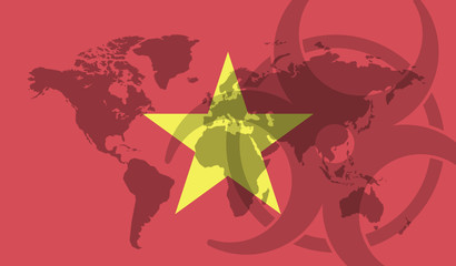 Vietnam flag global disease outbreak concept