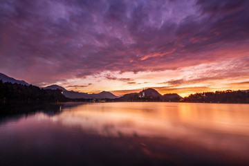 Sunrise over the lake