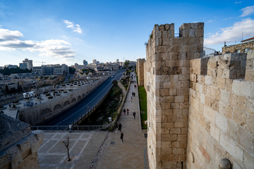 Israel, Jerusalem. Old city walls