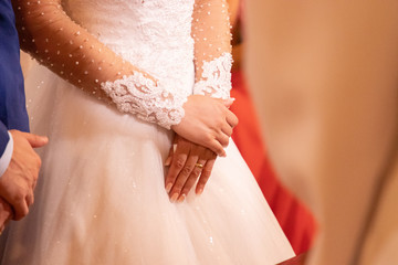 bride in white dress