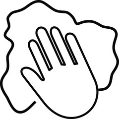cleaning hand icon
