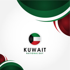 Kuwait National Day Vector Design For Banner or Background