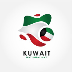 Kuwait National Day Vector Design For Banner or Background