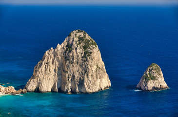 Fototapeta premium Beautiful lanscape of Zakinthos island. Greece. The island of zakynthos. The Ionian Sea. The most beautiful places in the world.Vacation concept background. Travelling concept. Mizithres, Keri.