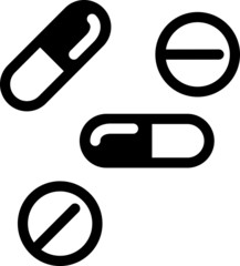 Pill icon, Vector illustration