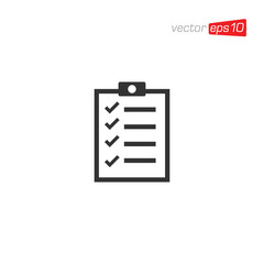 Clipboard Checklist Icon Design Vector